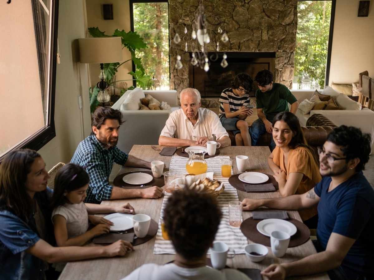 Pakistani family gathering representing the cultural and community context in which mental health stigma developed.