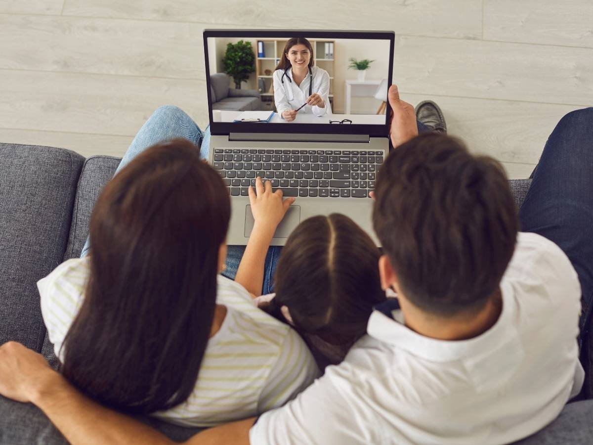 Person on a laptop having an online therapy session representing the effectiveness of online therapy