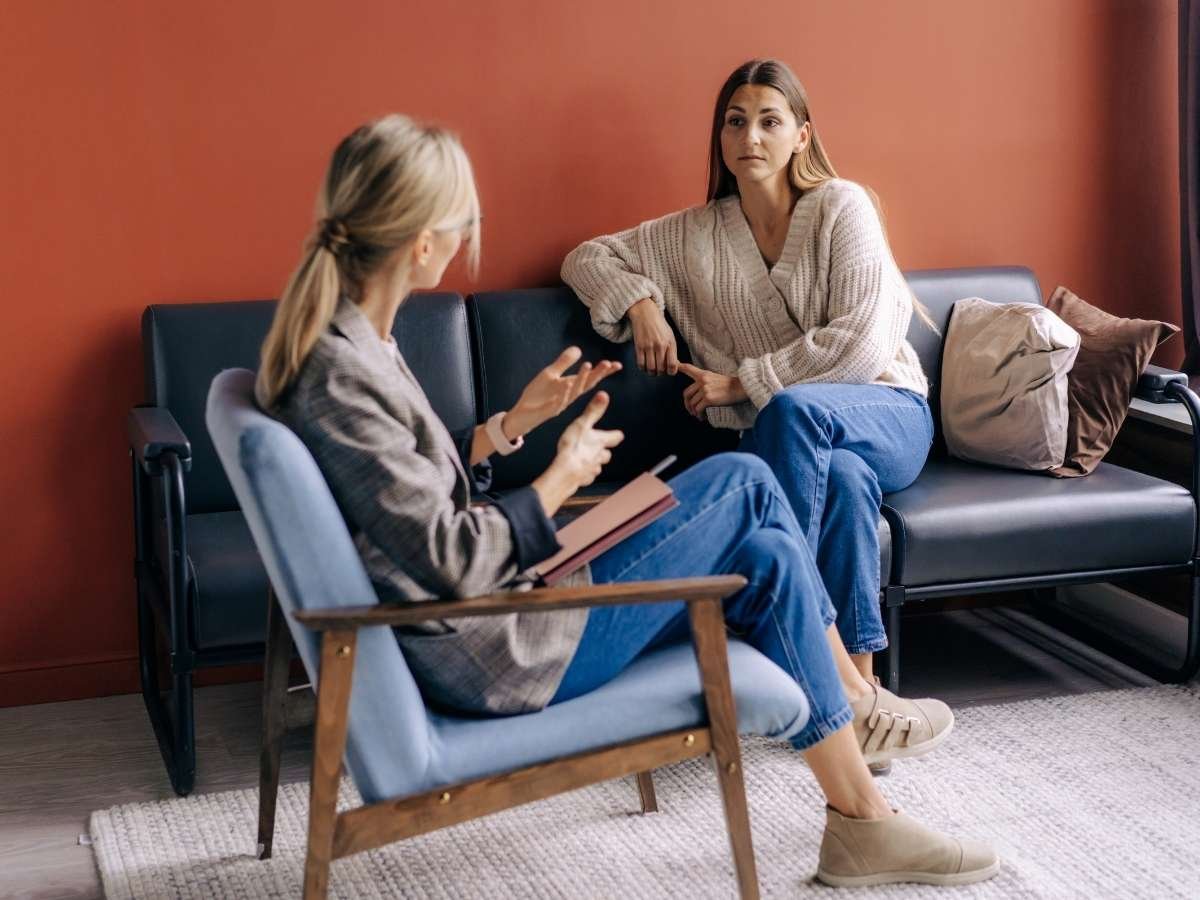 Person in a relaxed therapy setting representing that therapy duration is flexible and personal